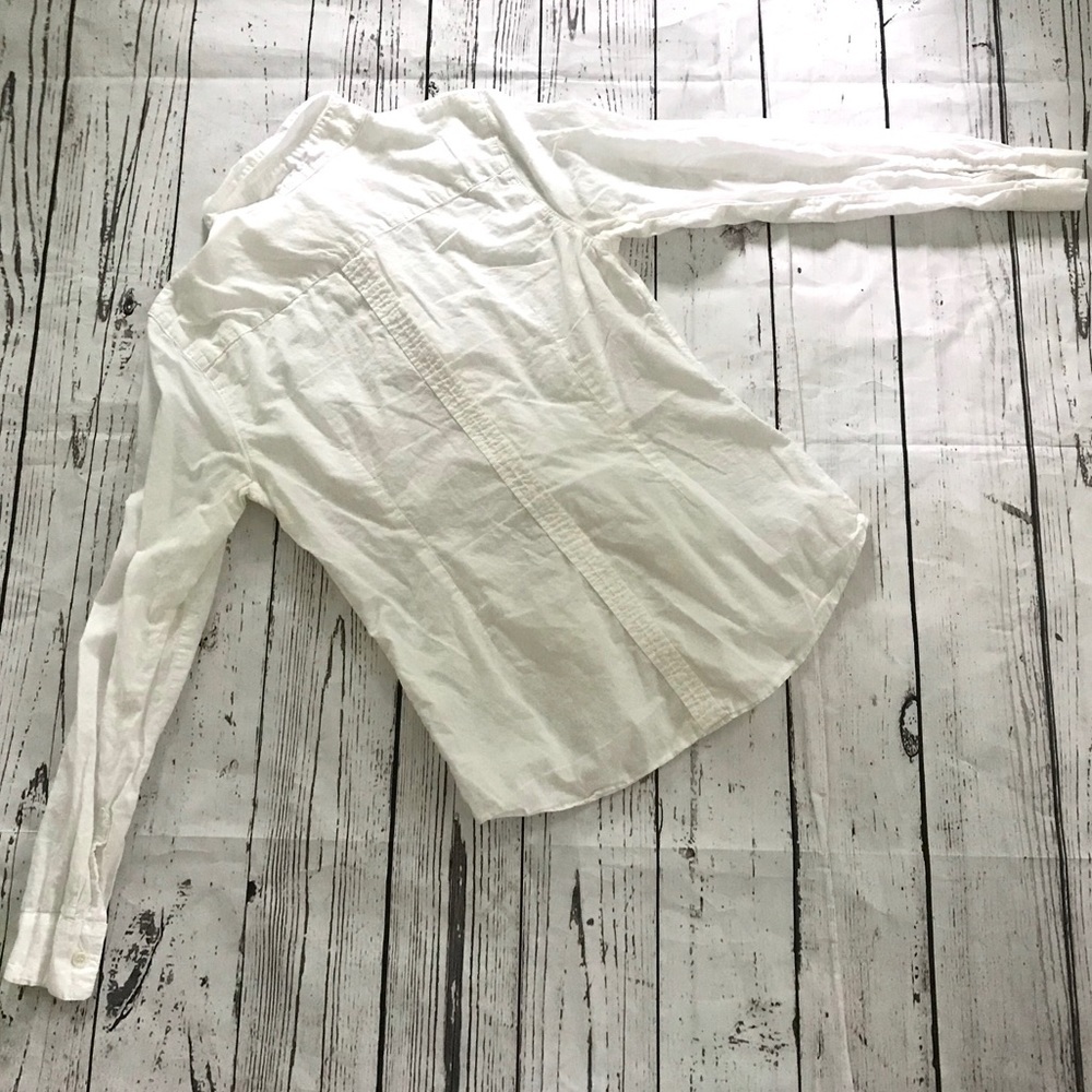 White 100% Cotton Button Down Lightweight Shirt - image 2